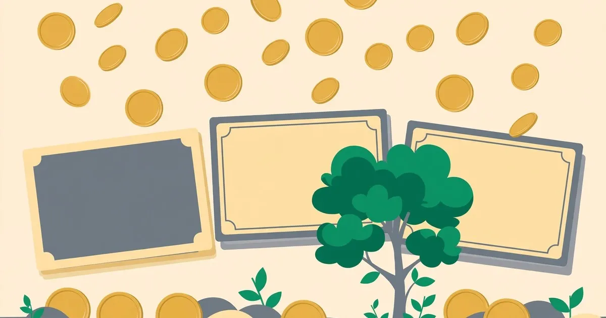 Ilustrasi timbangan membandingkan potongan pajak 10 persen atas dividen saham dengan opsi reinvestasi bebas pajak